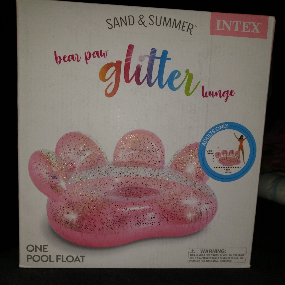 NEW Intex Bear Paw Glitter Lounge
